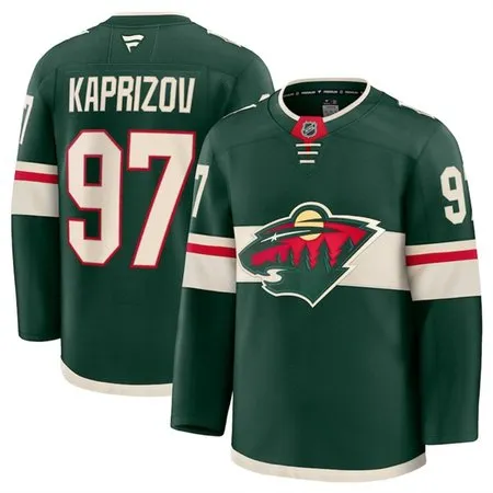 Youth Minnesota Wild #97 Kirill Kaprizov Green 2024-25 Home Stitched Hockey Jersey