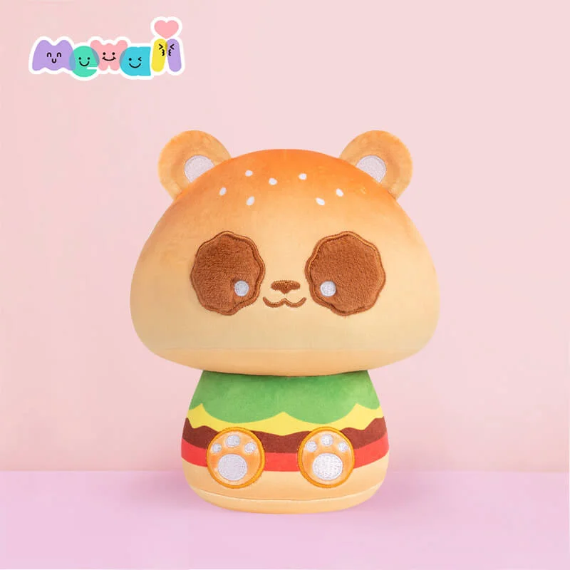 MeWaii® Mushroom Family Hamburger Panda Kawaii Plush Pillow Squish Toy