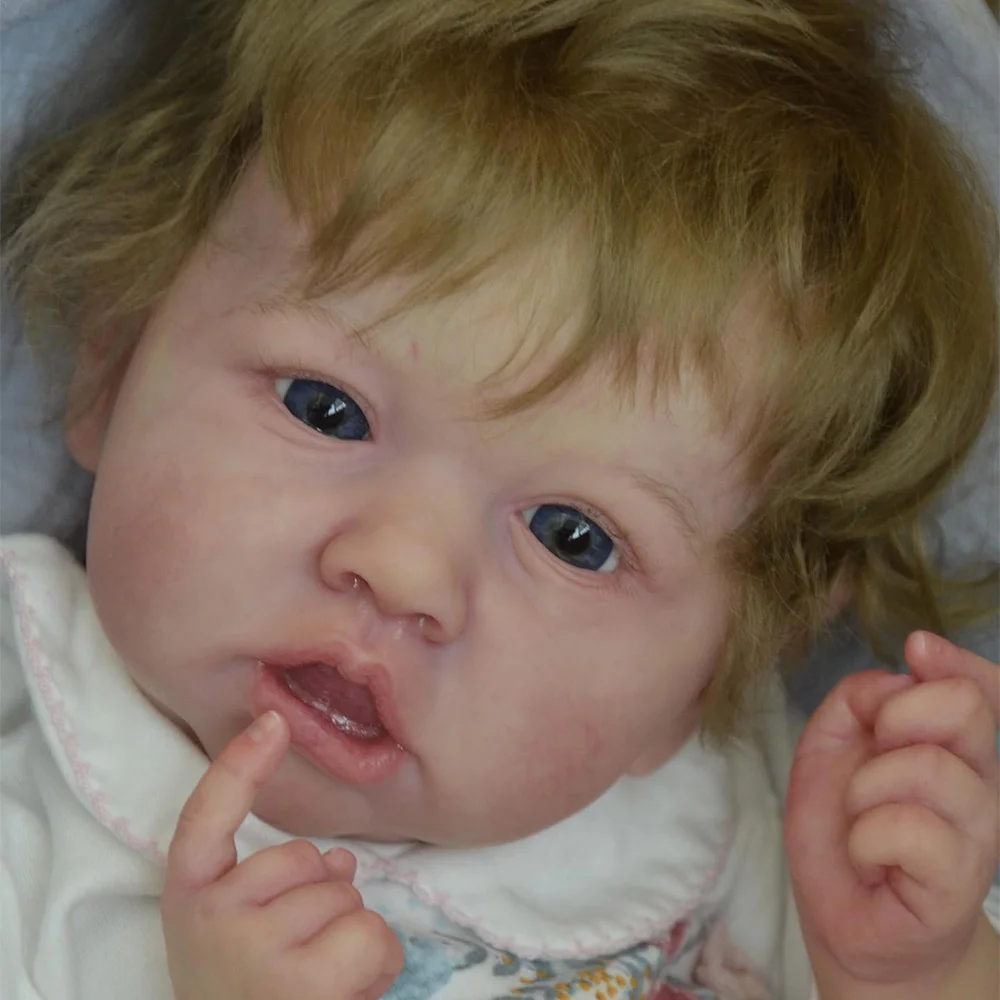 [New Baby Doll] Reborn Silicone Vinyl Baby 12'' Realistic Cute Mini Newborn Baby Girl Doll Annabelle