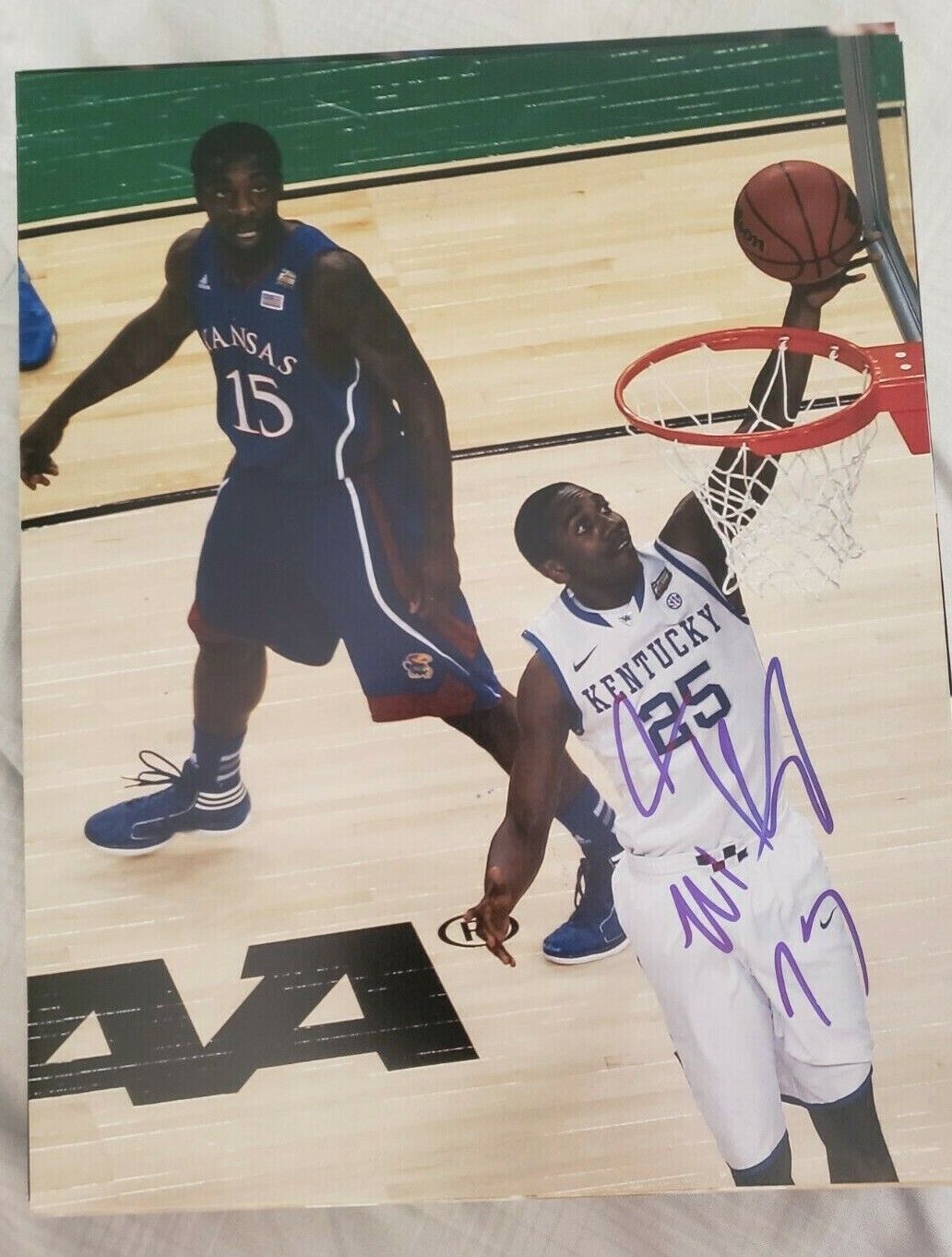 MARQUIS TEAGUE KENTUCKY WILDCATS SIGNED AUTOGRAPHED 8X10 Photo Poster painting W/COA T5