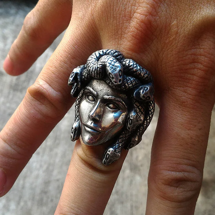 Gothic Medusa 316L Stainless Steel Rings