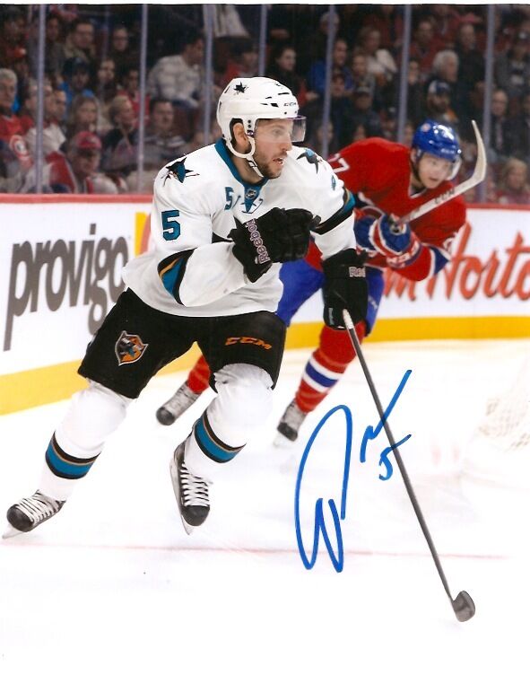 San Jose Sharks Jason Demers Signed Autographed 8x10 Photo Poster painting COA