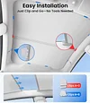 Zanch Tesla Model S Accessories Sunshade Roof [2025 Cooling Tech, Heat Insulation] No Sag Foldable Roof Glass Sun Shade for Model S (2020-2025) Tesla Accessories 2026 2025 - Black