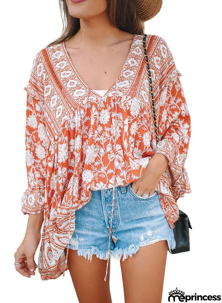 Boho Print Free Flowing Tunic