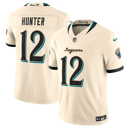 Men's Jacksonville Jaguars #12 Travis Hunter Cream 2026 Rivalries Collection Vapor F.U.S.E. Limited Jersey