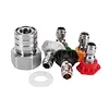 Garden Hose to Mini Power Washer Adapter Stainless Steel Leak-Proof Adapter 3/4 GHT to 1/4 Quick Connector for Car Wash & Outdoor Cleaning