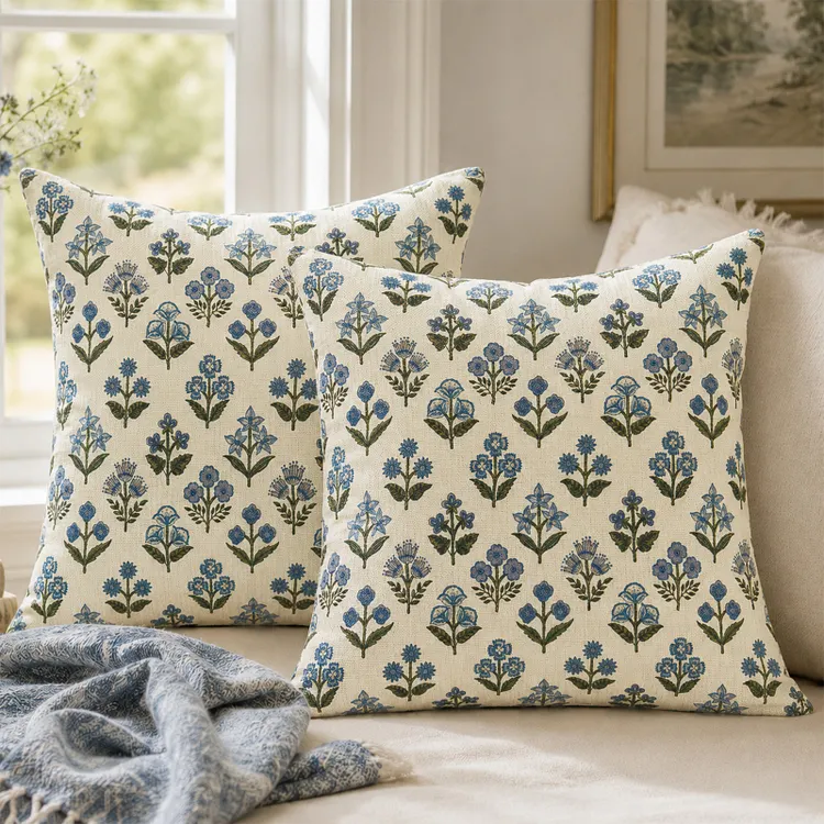 Sanmadrola Spring Pillow Covers 18x18 Outdoor Pillow Cover Springtime Farmhouse Decorative Throw Pillow Covers Garden for Patio Couch Garden Sofa Home Decor