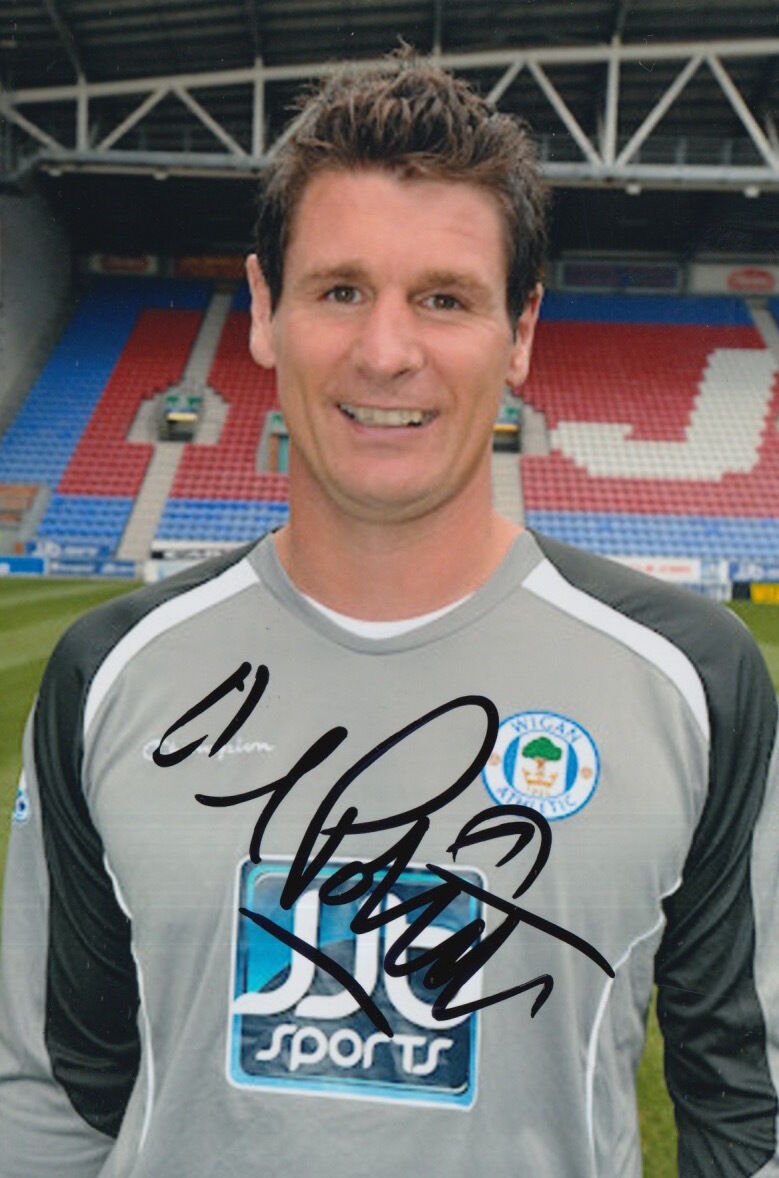 WIGAN HAND SIGNED MIKE POLLITT 6X4 Photo Poster painting.