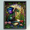 (US Only)Full Embroidery cotton Thread 14CT Printed Pterodactyl Cross Stitch 45x55cm