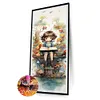 Diamond Painting -DIY Round Drill Forest Girl and the Book(30x70cm)