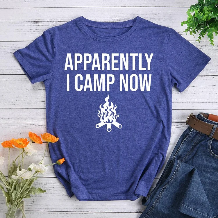 ANB - Apparently I camp now Round Neck T-shirt-018285