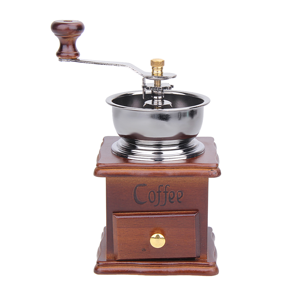 

Manual Coffee Bean Grinder Retro Wood Design Mill Maker Grinders, 501 Original