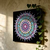 DIY Pearl Painting Mandala for Home Wall Decor with Frame(25x25cm)