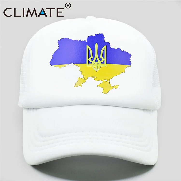 CLIMATE UKRAINE Map Cap Ukraine Emblem Flag Trucker Cap Ua Ukrainian Men Baseball Caps Black Cool Trucker Caps Hat for Men Kid