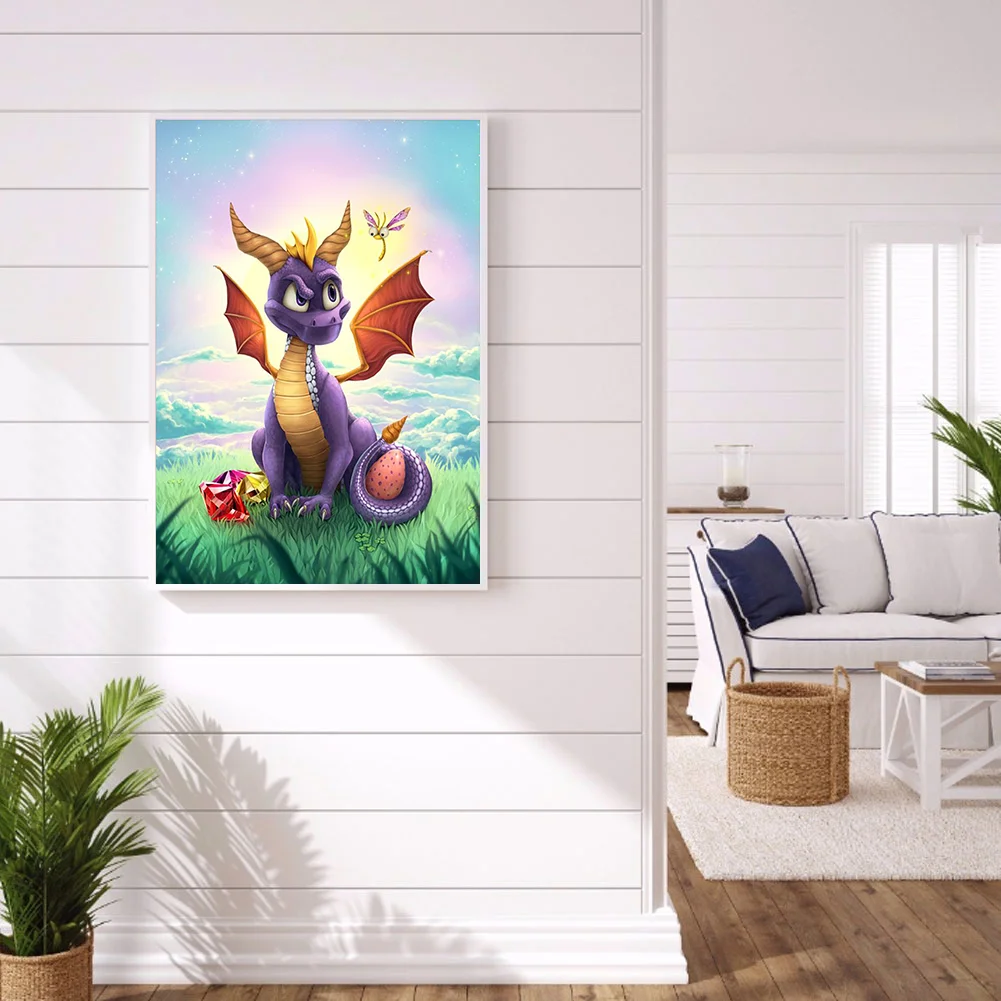 11ct Stamped Part Cross Stitch - Dragon(40*50cm)