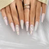 Long Wearing Nails Bling Rhinestone Resin Nails 
