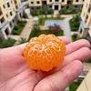 Hand-carved orange shape from pure natural jade - a collectible item