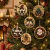 6pcs DIY Pearl Diamond Painting Christmas Tree Hanging Ornaments