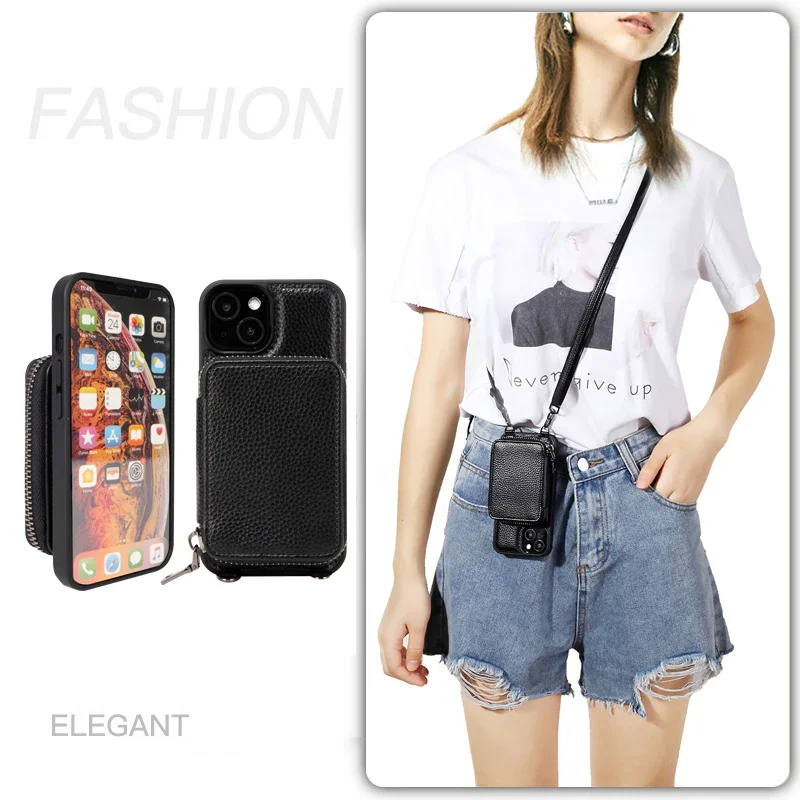 For iPhone13/14 Series  Wallet Mobile Phone Case