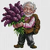 Grandpa Lavender-14CT Stamped Cross Stitch 21*21cm/8.27*8.27in tapestrymarket