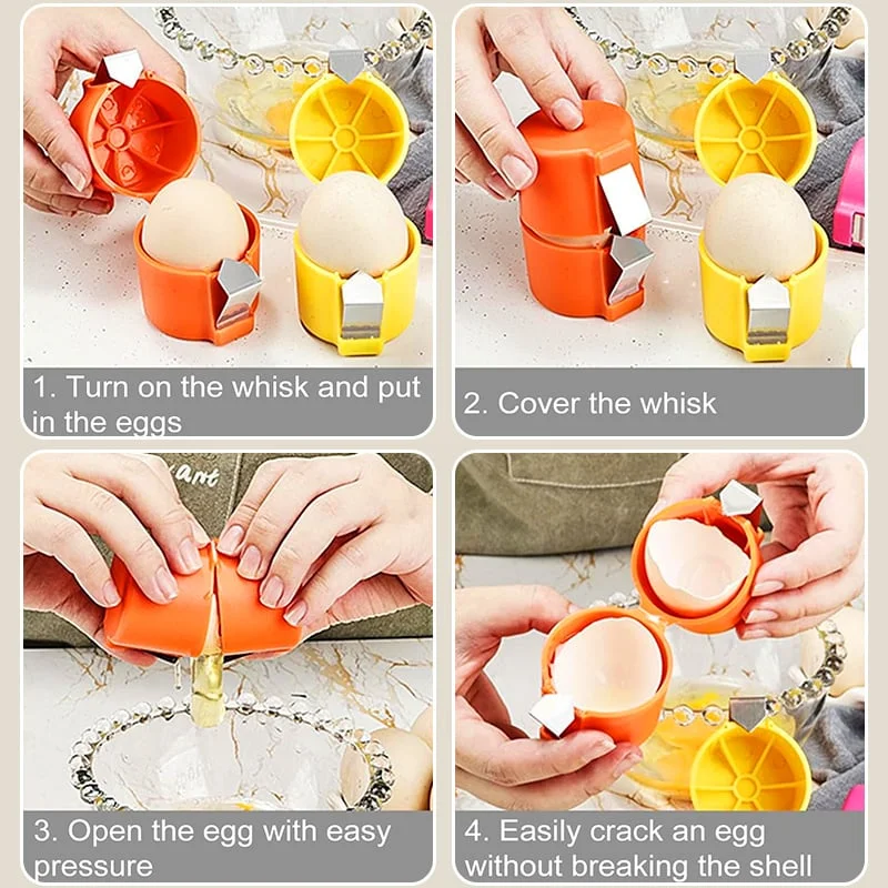 🎊Stainless Steel Egg Opener &ndash; Crack. Cut. and Separate Eggs Easily🍳