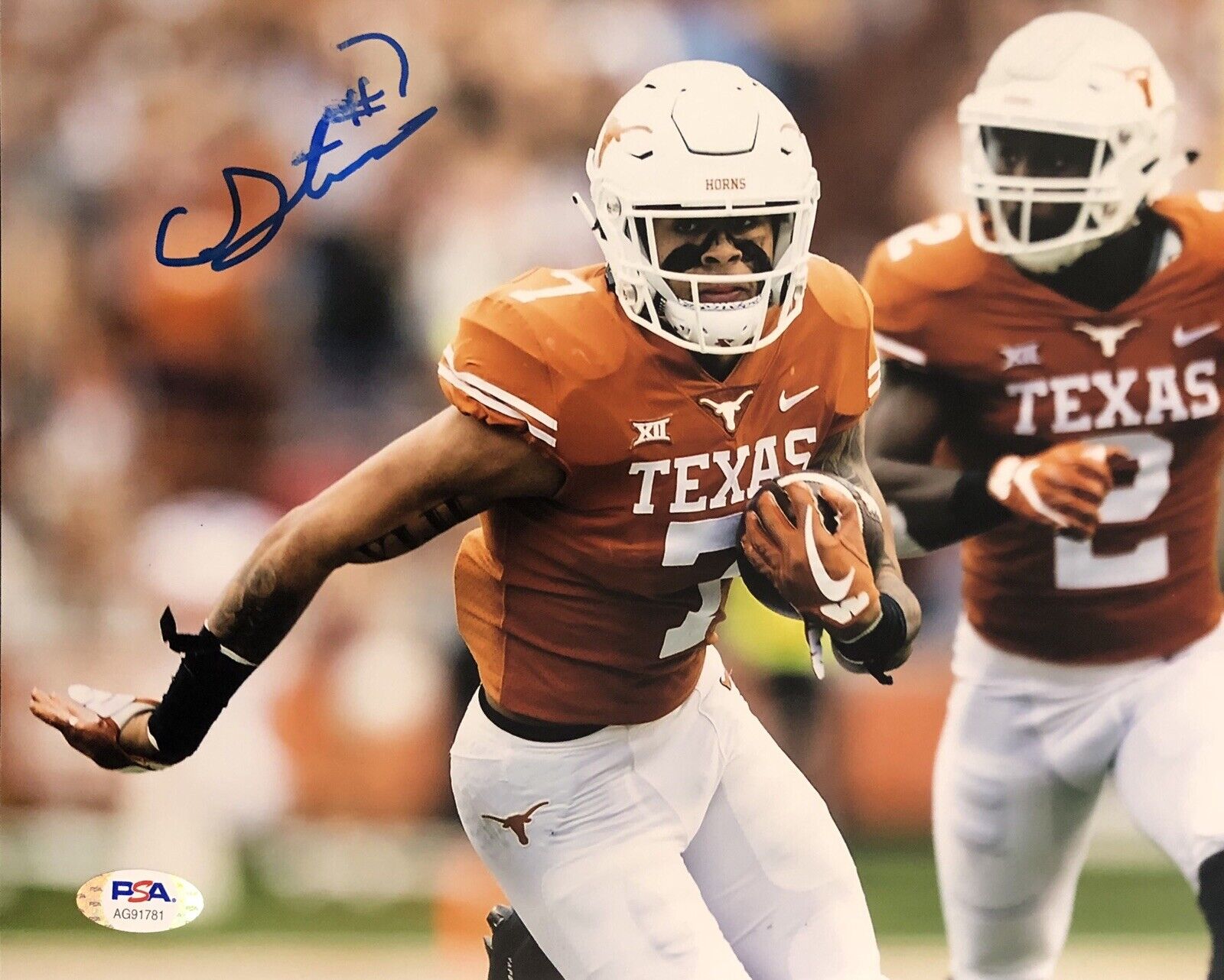 Caden Sterns Signed Autographed Texas Longhorns 8x10 Photo Poster painting Hook Em Psa/Dna