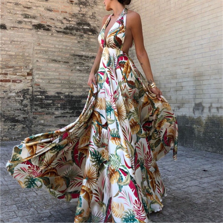 Vintage Exquisite Print Dress For Women MusePointer