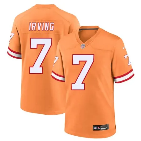 Men's '76 Tampa Bay Buccaneers #7 Bucky Irving  Orange Player Game Jersey