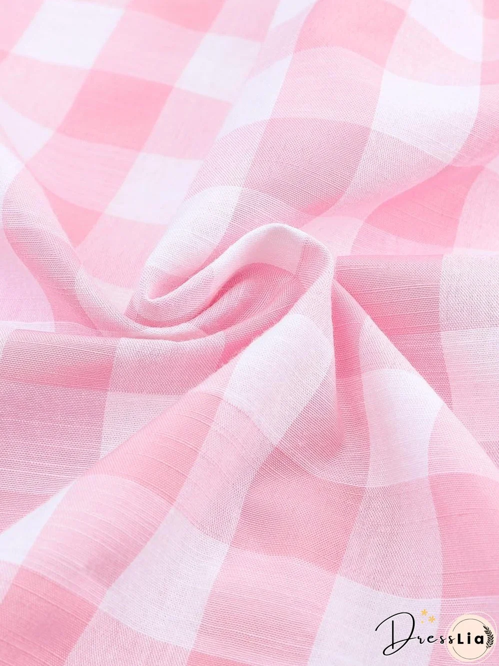 Casual Pink Gingham Top