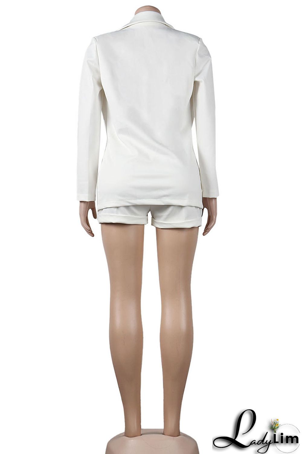 Green Casual Solid Patchwork Turn-back Collar Long Sleeve Two Pieces