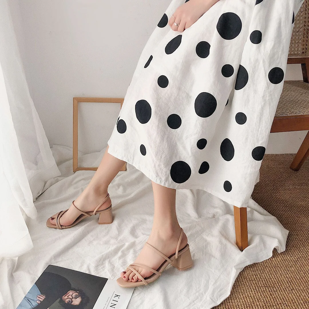 New 2021 Female Sandals Sexy Summer Slippers Ladies High Heels Square Open Toe Slides Party Shoes Women Sandals for Women