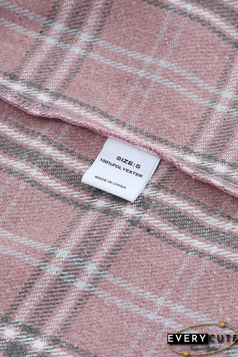 Pink Corduroy Plaid Pattern Shacket