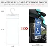 Wevdn 4 PCS Handicap Placard Holder, 13.86&times;4.92 Inches Ultra Transparent Disabled Parking Placard Protector Hanger Sleeve, Easily Display & Swing Away Your Disabled Parking Placard