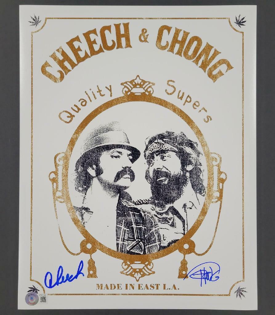 Cheech Marin and Tommy Chong signed Quality Supers 11x14 Photo Poster painting ~ BAS Witness