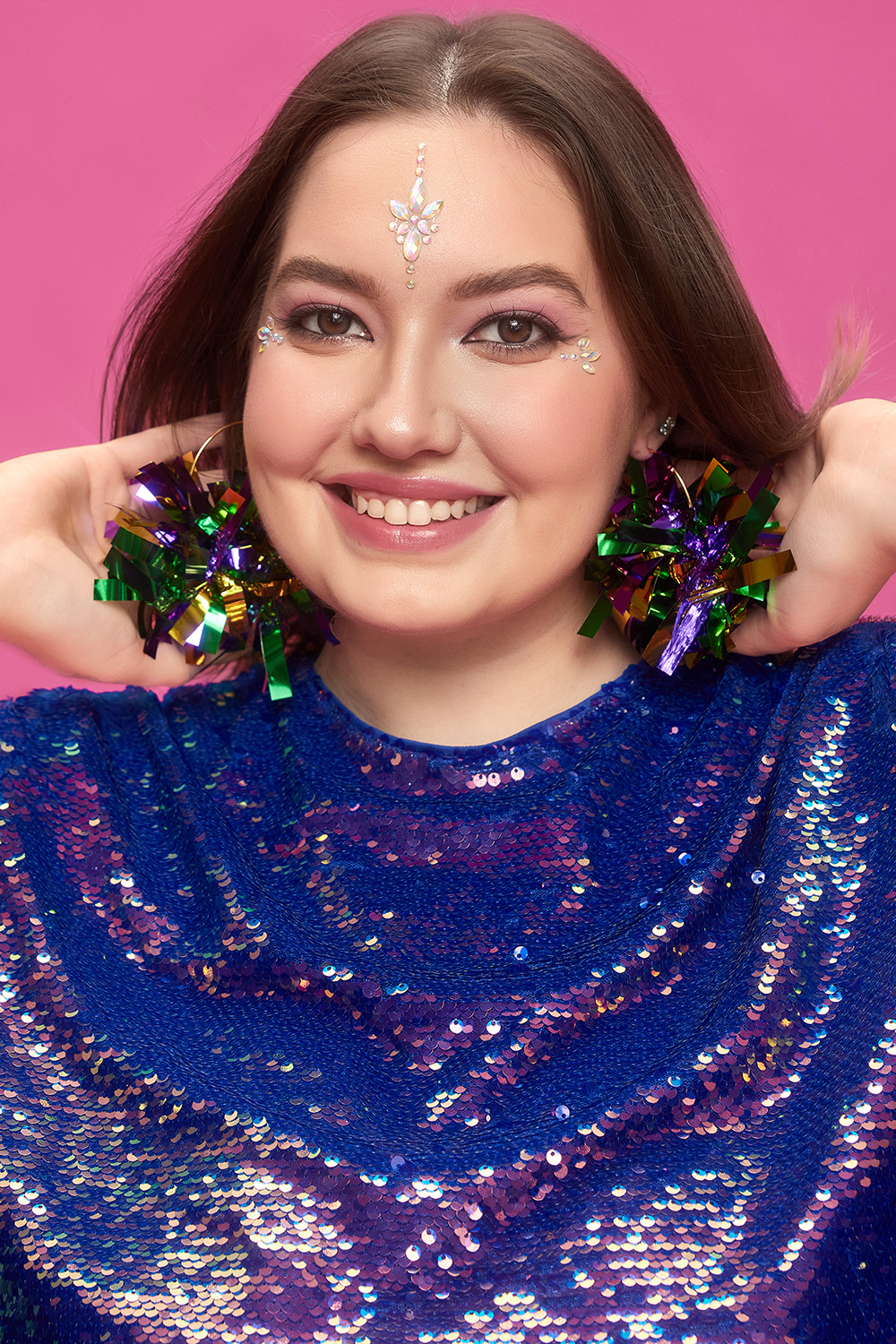 Festival Sparkling Firework Ball Earrings