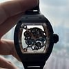 Richard Mille RM055 Black Carbon Skeleton dial Black Rubber Strap Super Clone