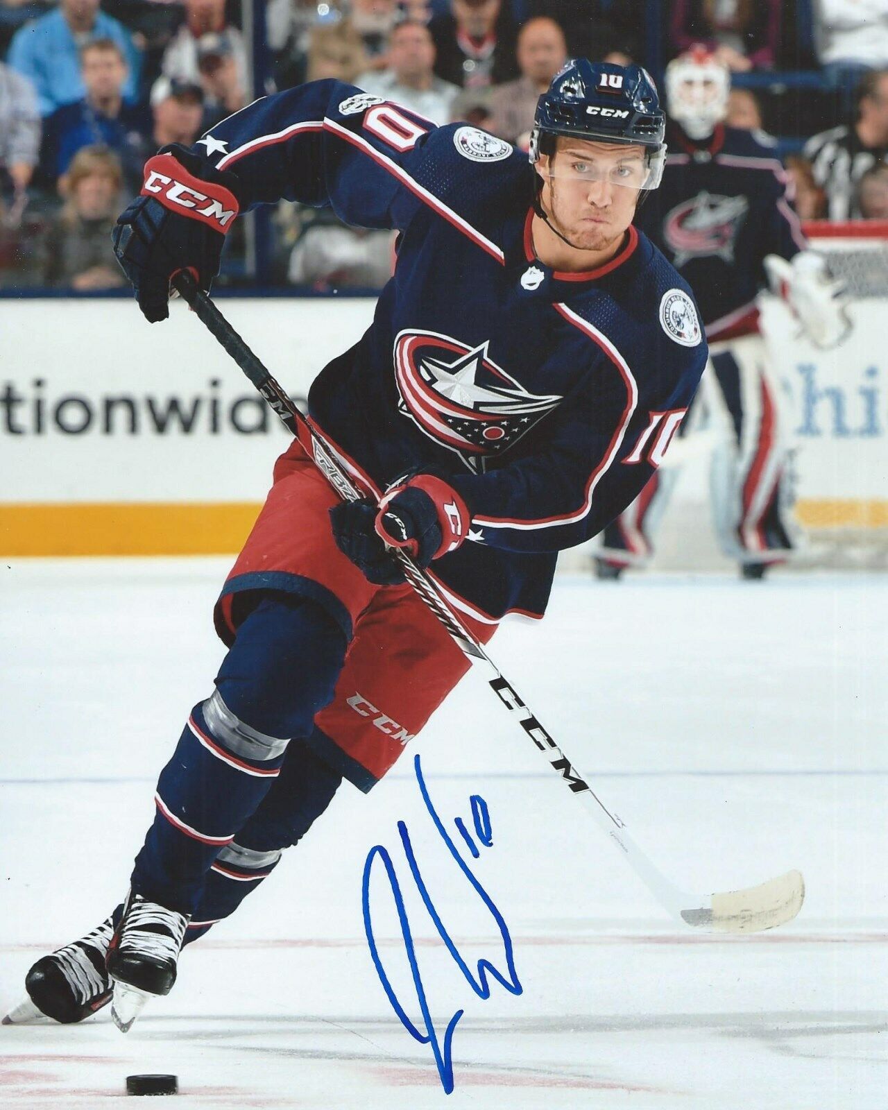 Alexander Wennberg Signed 8x10 Photo Poster painting Columbus Blue Jackets Autographed COA E