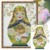 Russian Matryoshka Doll - 14CT Stamped Cross Stitch 29*36cm/11.42*14.17in