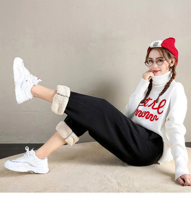 ATHVOTAR Thicken Leggings Women Winter Warm High Waist Thermal Leggings Casual Elasticity Loose Legging Women