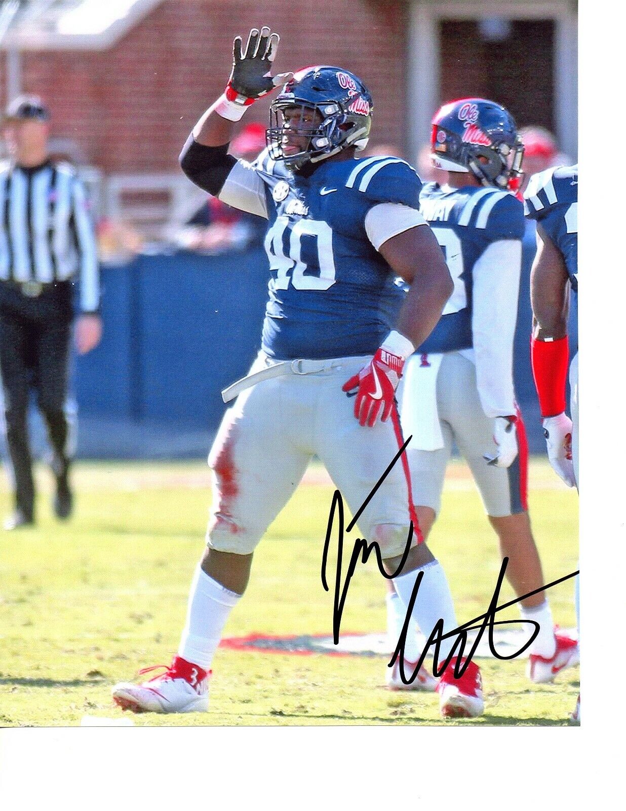 Josiah Coatney Ole Miss Rebels signed autograph 8x10 football Photo Poster painting Mississippi+