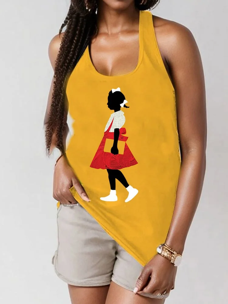 Women's Juneteenth Black Girl Printed T-shirt 