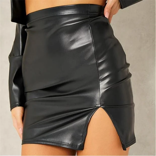 pornhint Pornhint Myu Latex Mini Skirt Md Black