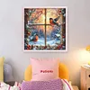 Birds By Window In Winter-11CT Stamped Cross Stitch 45*45cm/17.72*17.72in tapestrymarket
