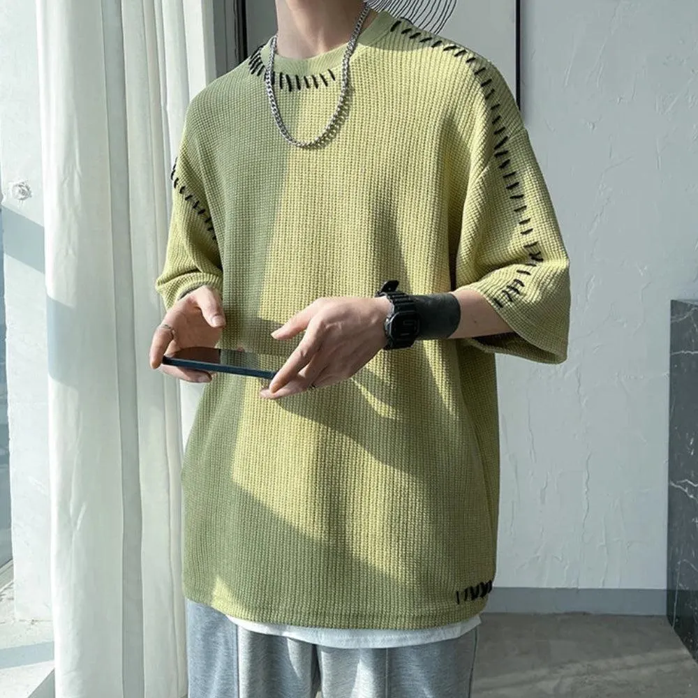 Brownm Boy Contrast Stitch Tee