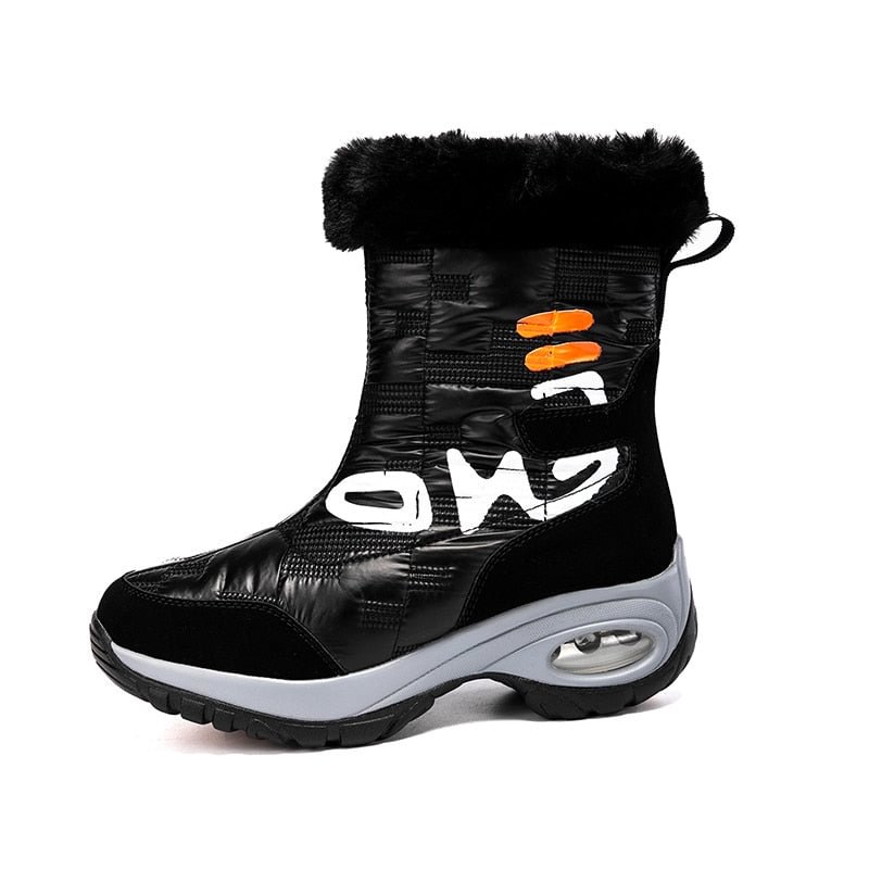 2021 New Winter Waterproof Women Boots Keep Warm Mid-Calf Snow Boots Women Zipper Ankle Boots Outdoor Sneakers Chaussures Femme
