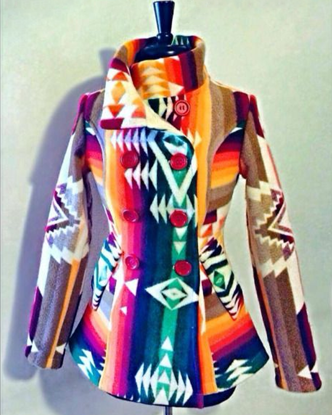 Aztec Nationality warm wollen blanket hand made coat  807b