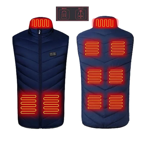 2022 Updated Version Two-touch LED Controller Heated Vest and Jacket For Men & Women