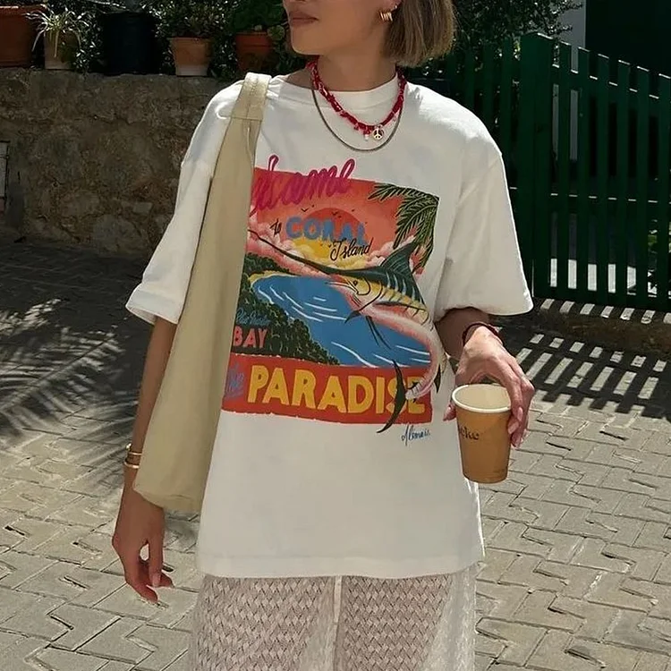 Summer Vacation Beach Casual T-shirt