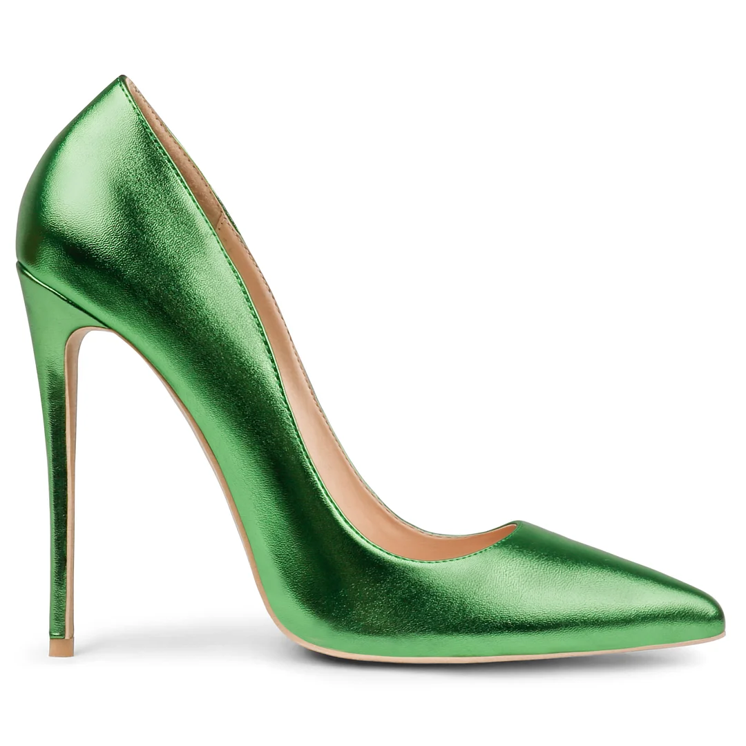 120mm Women's Pointed Toe Party Wedding Pumps Matte/Patent High Heels Shoes-MERUMOTE