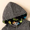 Kid Baby Boy Autumn Winter Letter Dinosaur Print 2 Pcs Sets Suit